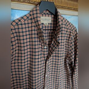 Denim & Supply Ralph Lauren Men's Checkered Shirt - Black and Orange